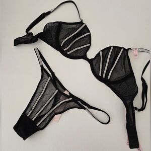 Victoria's secret shine strap demi set 34c - s, m